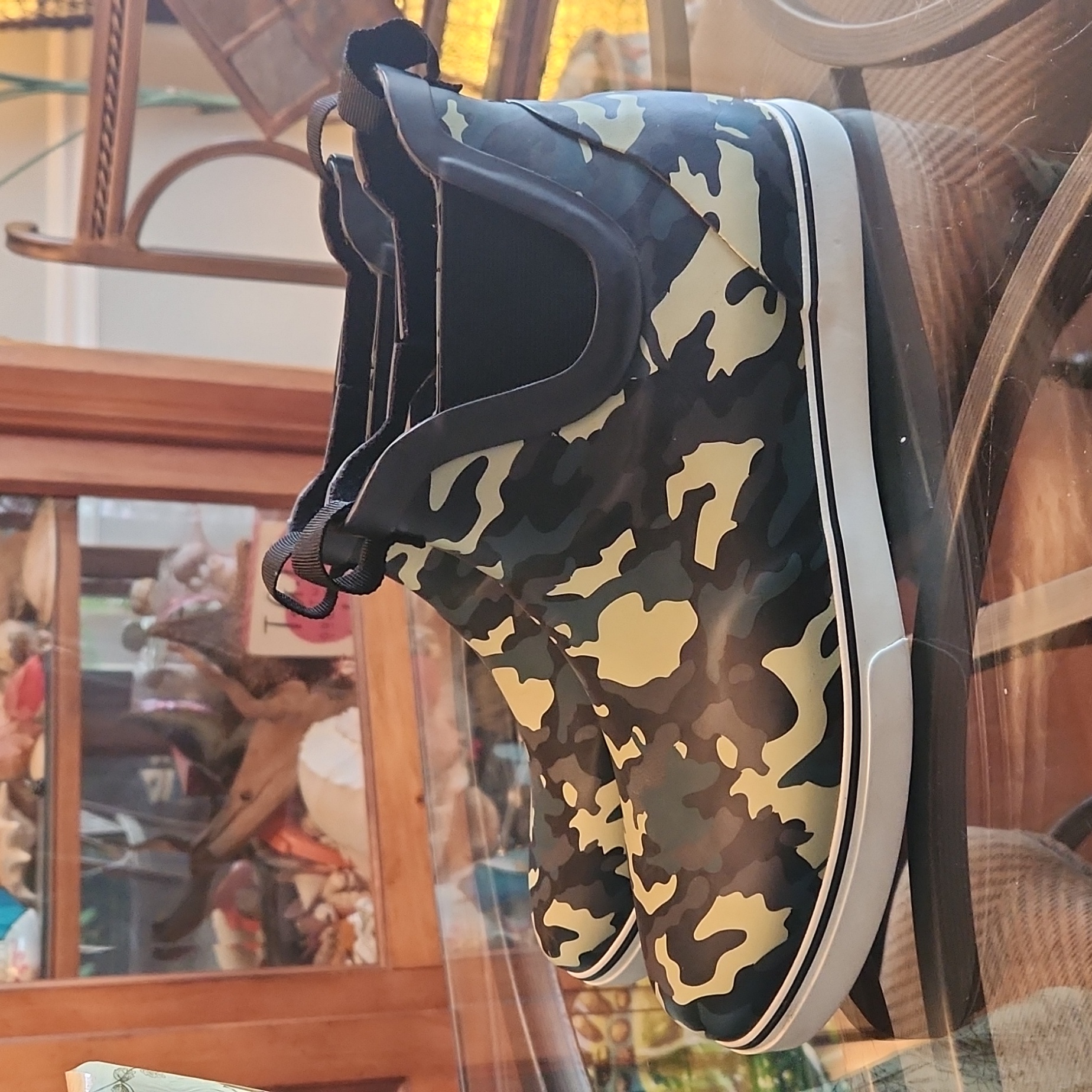 Ocean  Coast Camo Green Rubber Ankle Boots 9